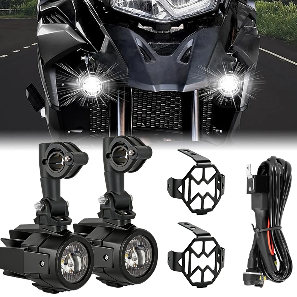 

Motorcycle LED Auxiliary Headlight Assembly For BMW R1200GS R1250GS ADV F800GS F700GS Yamaha MT07 MT09 Waterproof 40W 6000K