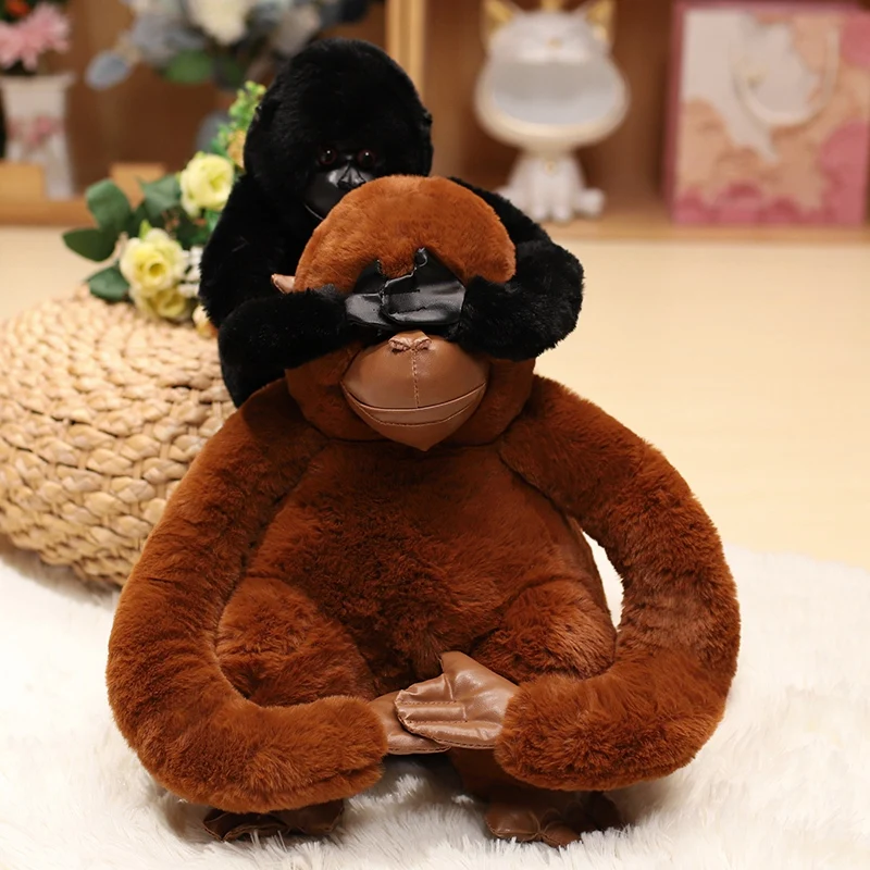 20-45cm Dschungel Gorilla Plüsch tier Simulation Orang-Utan Affen puppe Kinder Weihnachts geschenk Puppe Ragdoll Stofftier Spielzeug