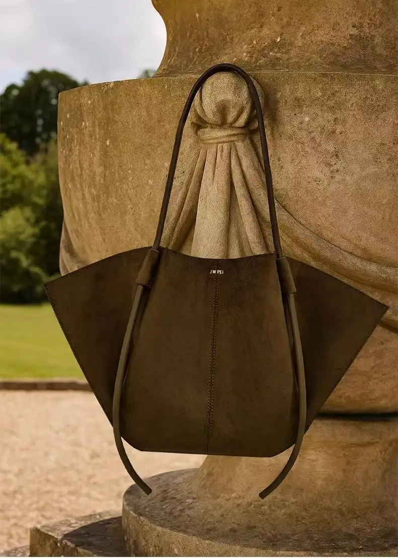 Сумка-тоут JW, высококачественная универсальная сумка, дизайн в форме крыла, вместительная сумка на плечо, простая женская сумка через плечо