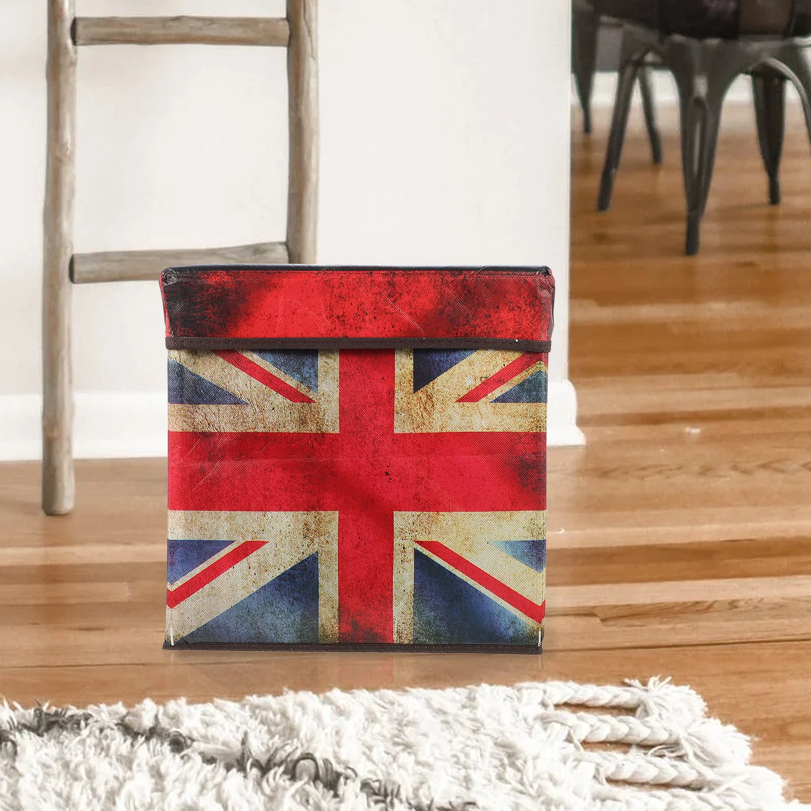

Home Storage Stool Small Folding Chair Household Non-woven Fabric Seat Bedroom Nursery Study Kids Room Large Capacity Foldable