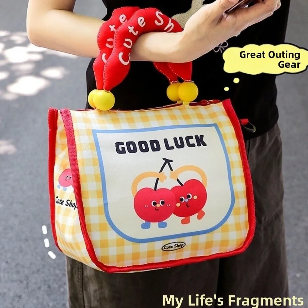 Insulated Cute Lunch Bag Insulation Package Fresh-Keeping Food Warm Thermal Bag Handbag Large Capacity Crossbody Picnic Bag
