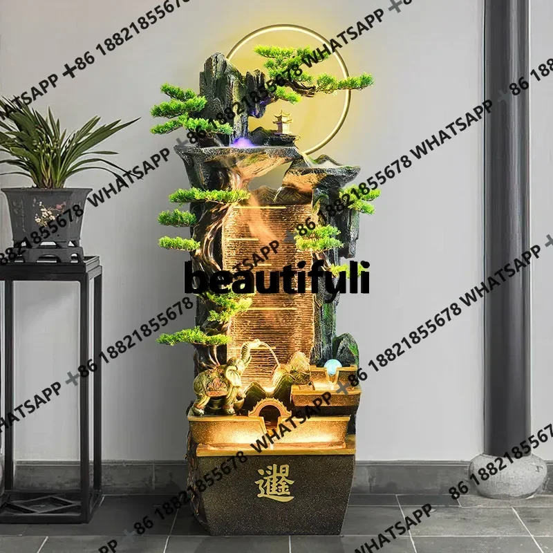 

xqqRockery flowing water ornament circulating fountain living room decorative water feature landing company opened