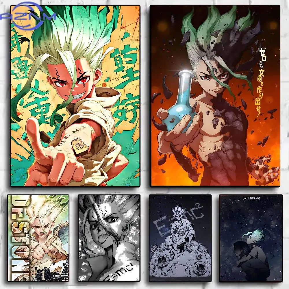 Watercolor Poster Print - Klasyczny plakat anime Dr. Stone, grafika