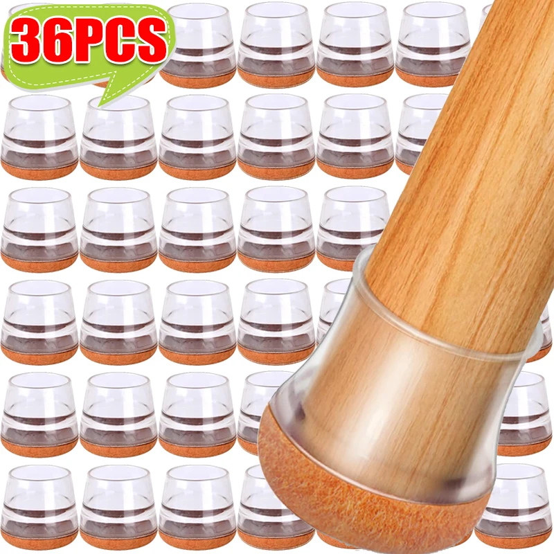 

Silicone Chair Leg Cover Floor Protectors Non-Slip Felt Pads Furniture Leg Sliders Caps Reduce Noise Table Chair Legs Cap Pads