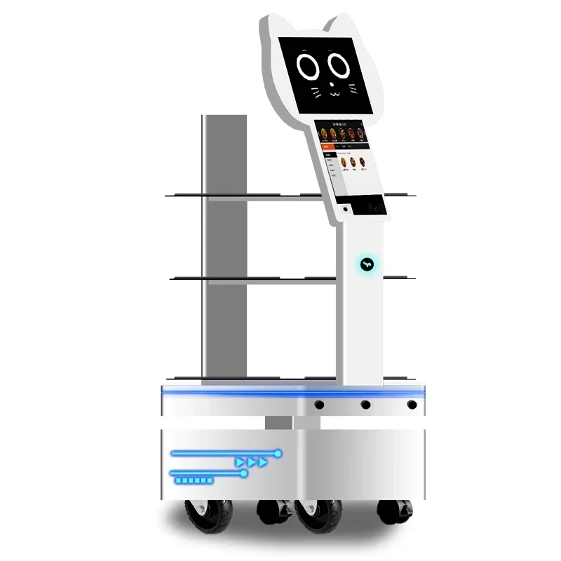 Food Delivery and Ordering Service Waiter Robot Customizable Items Autonomous Restaurant Intelligent for Sale