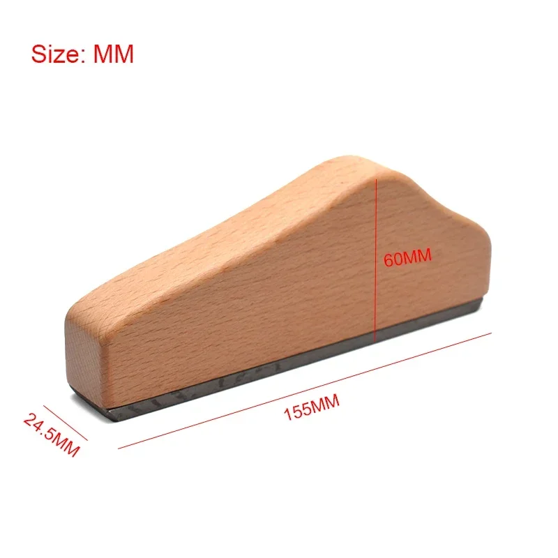 Solid Wood 155mm Guitar Fret Leveling File with High Carbon Steel File Luthier Tool for Acoustic Electric Guitars Bass