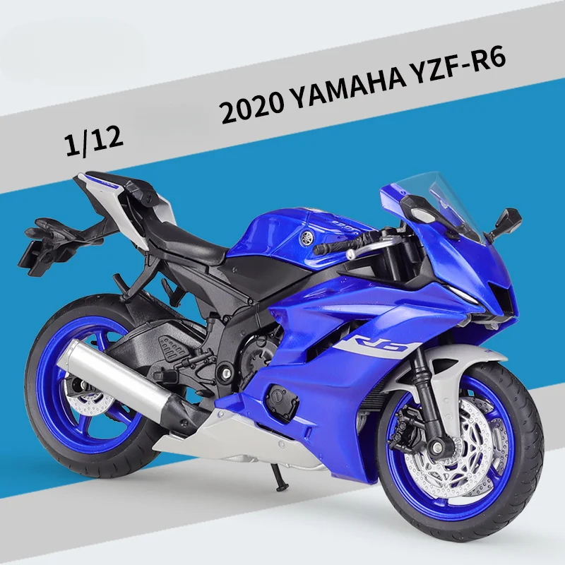 WELLY 1/12 Yamaha YZF-R6 Die Cast Motorcycle Model Toy Vehicle Collection Autobike Shork-Absorber Off Road Autocycle Toys Car