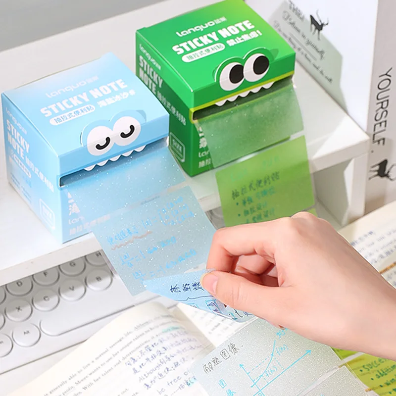 10 نمط 105/108 ورقة/لفة ملاحظات لاصقة جديدة قابلة للسحب لاصقة شفافة لؤلؤية ملصقات خطأ الطالب علامات دفاتر الملاحظات
