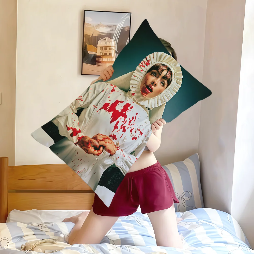 Singer M-Melanie Martinez Hades Cushion Cover Rectangle Pillow Cover Home Sofa Living Room Office Coffee Shop Pillowcase