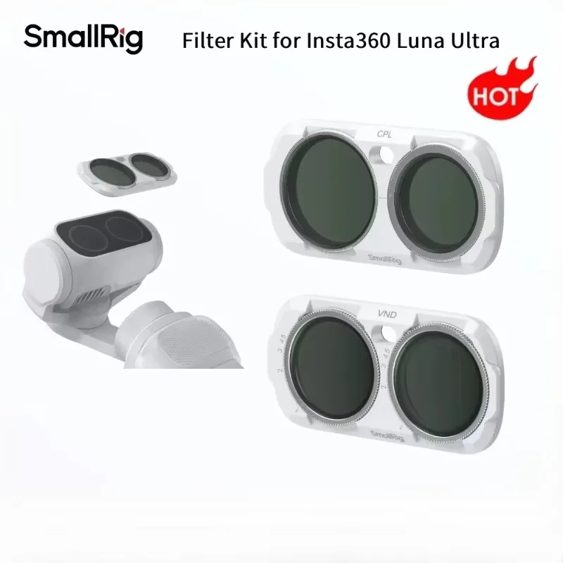 SmallRig Filter Kit for Insta360 Luna Ultra with CPL / VND Filter Filter Case Magnetic Quick Mount Optical Glass 6986 6987