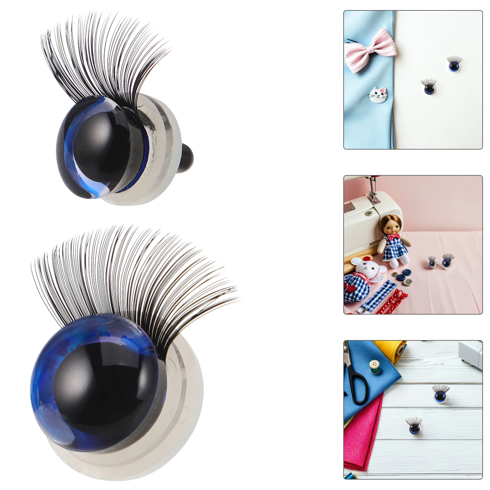 

20pcs Safety Eyes With Eyelashes 12Mm 16Mm For Stuffed Animals Plastic Craft Eyes Crochet Projects Diy Making Accessories