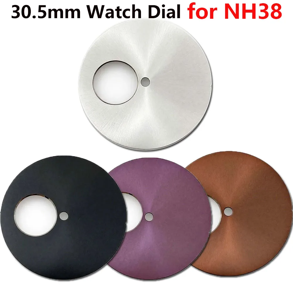 

30.5mm Watch Dial No Luminous Watch Face for NH38 Movement No Index Pure Color Hollow Minimalist Dial Modified Accessories