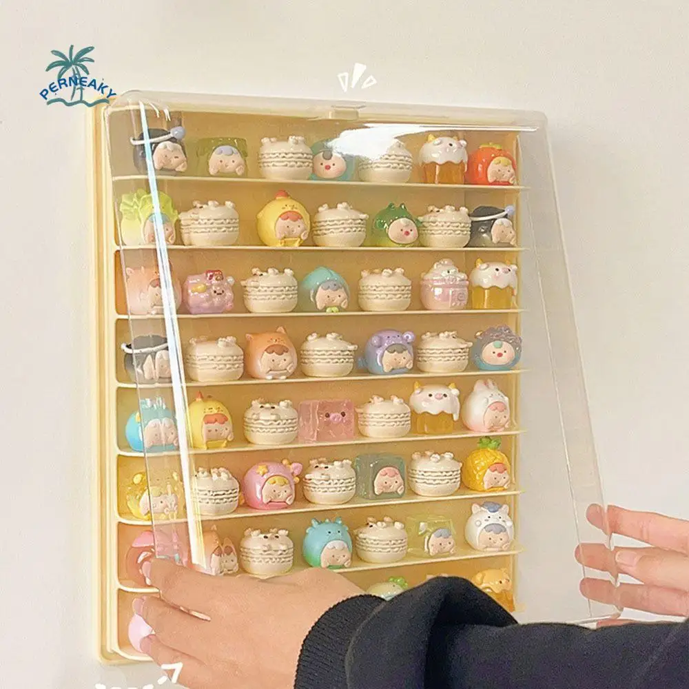 

Acrylic 8 Layers Display Cabinet Transparent Lid Wall Mounted Dolls Showing Box Dustproof Large Capacity Figures Storage Cabinet