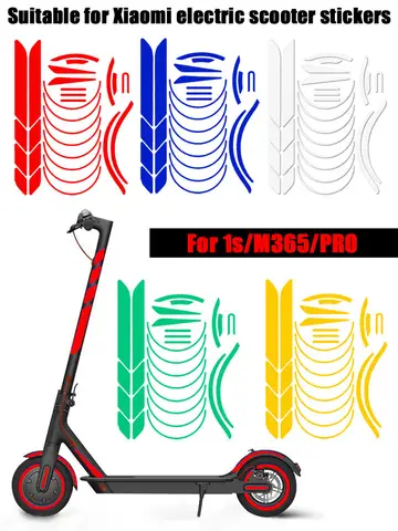 1 Set Reflective Sticker Wheel Decals Reflective Tire Applique Tape for XIAOMI M365 Pro 1S Night Safety Warning Cover