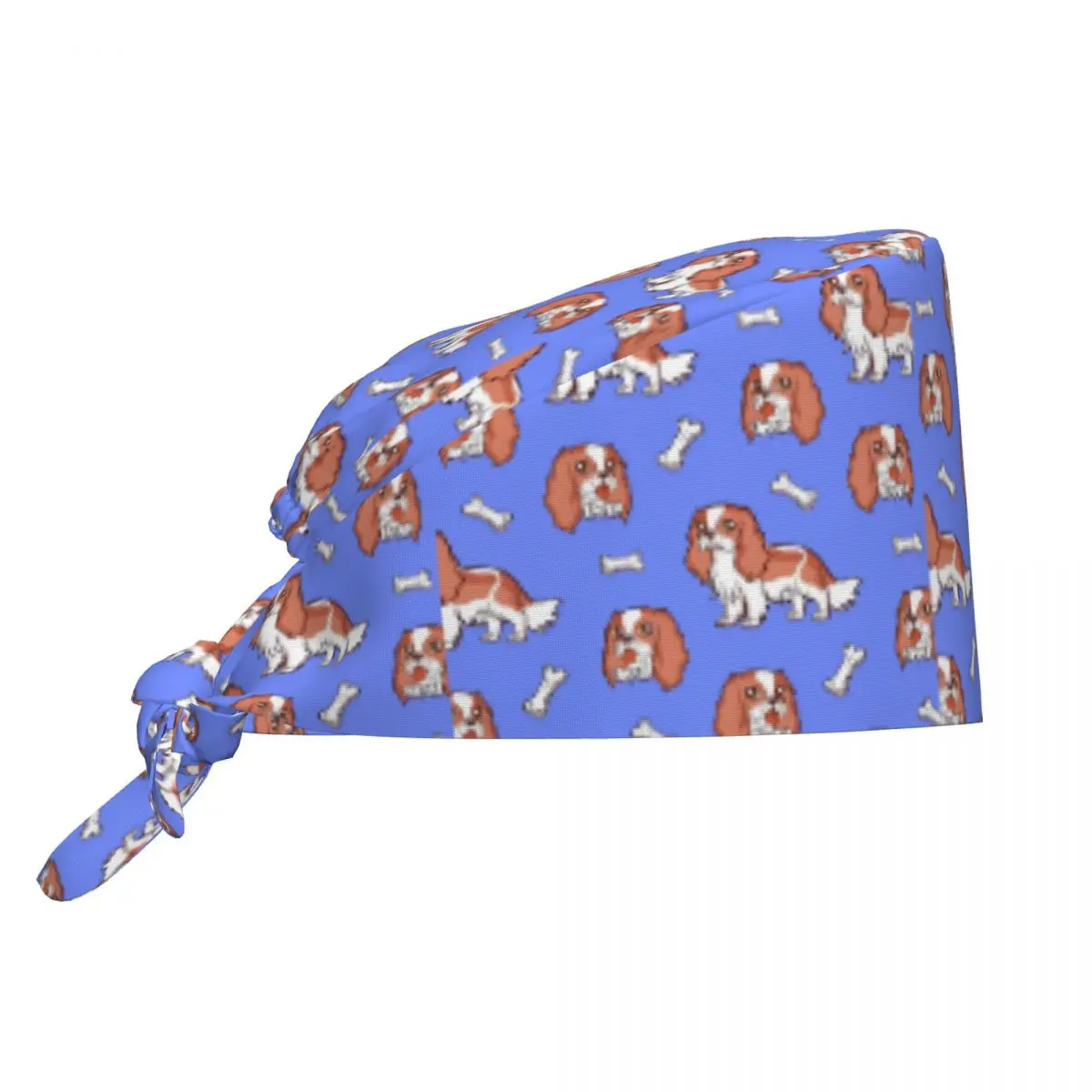 Custom Cavalier King Charles Spaniel Dog Working Cap Surgical Hats Women Men Dog Operating Room Cap Nursing Cap Lab Works Hat