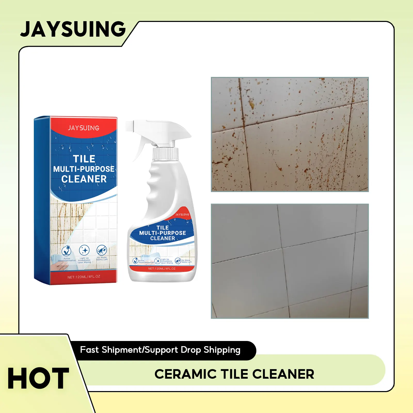 

Ceramic Tile Cleaner Floor Wall Tile Polishing Maintenance Scratches Removal Brightening Toilet Descaling Tile Cleaning Spray