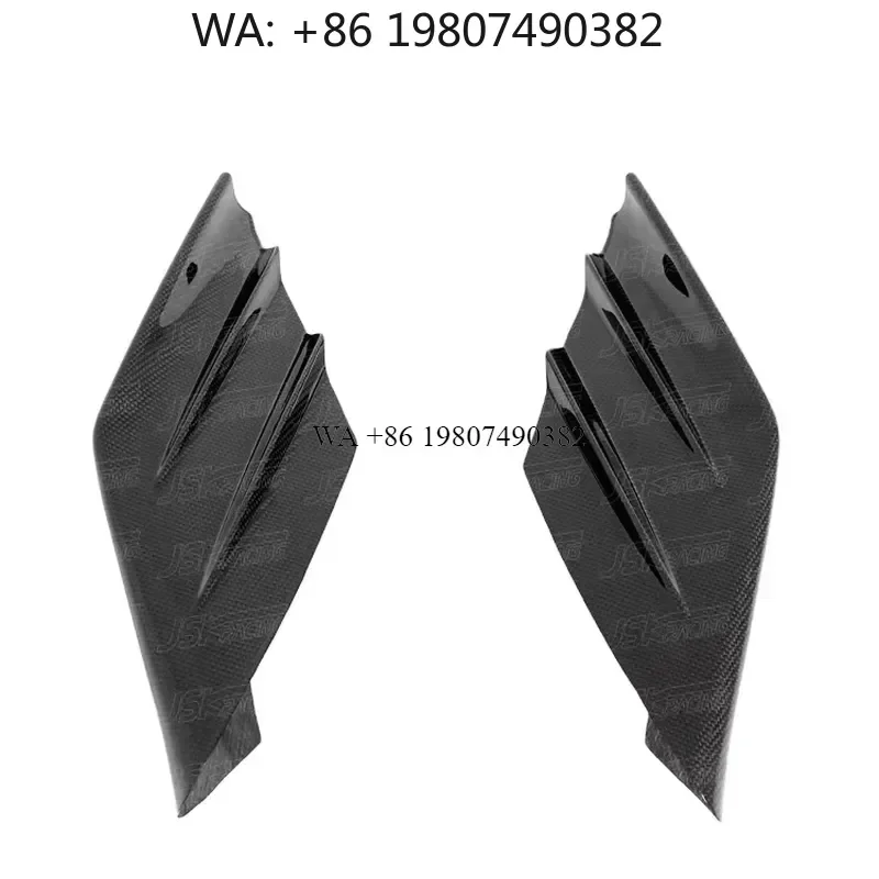 Wmwmnu Carbon Fiber Rear Bumper Side Vent Fins for F8 Tributo 2019-2021 PT Style Side Skirt Air Outlet Decorative