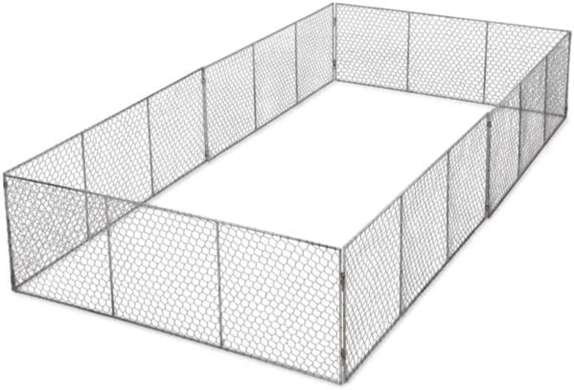 

16" High Step Over Garden Fence Crop Cage | Outdoor Lawn Vegetable Flower Garden Durable Steel Fencing