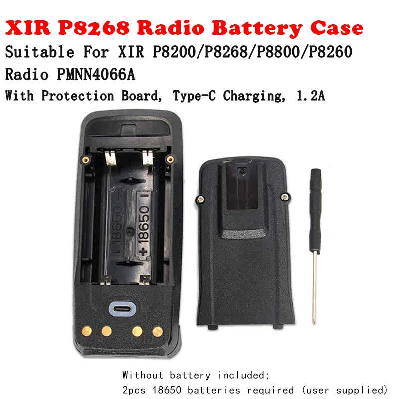 PMNN4066A Radio Box For Motorola XIR P8260, XIR P8268, XIR P8200,XIR P8800, DP3601 Two‑Way Radios Accessory with Type‑C Jack