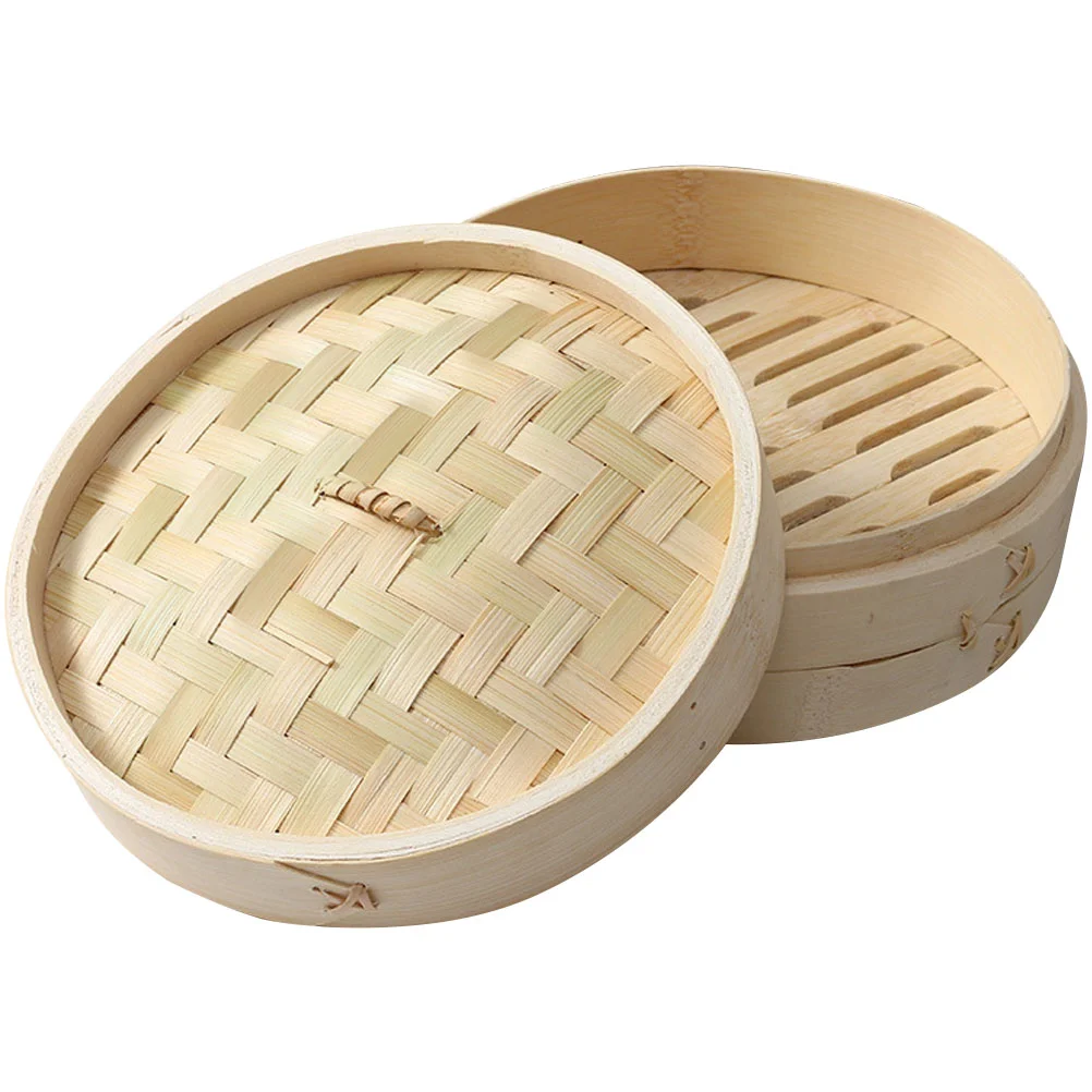 

Dumpling Steamer Basket Covered Bamboo Hair Kitchen Accessory Food Natural Steaming