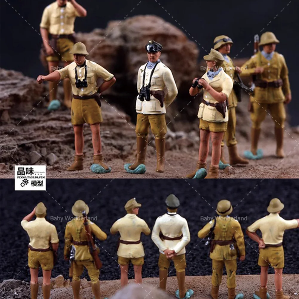 In Stock 1/72 Figures War Generals Soldiers' Staff Group Painted Model Photography Scene Dolls Car Toys