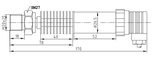 1KPa  10KPa 100KPa  1MPa High temperature micro pressure transmitter pressure sensor