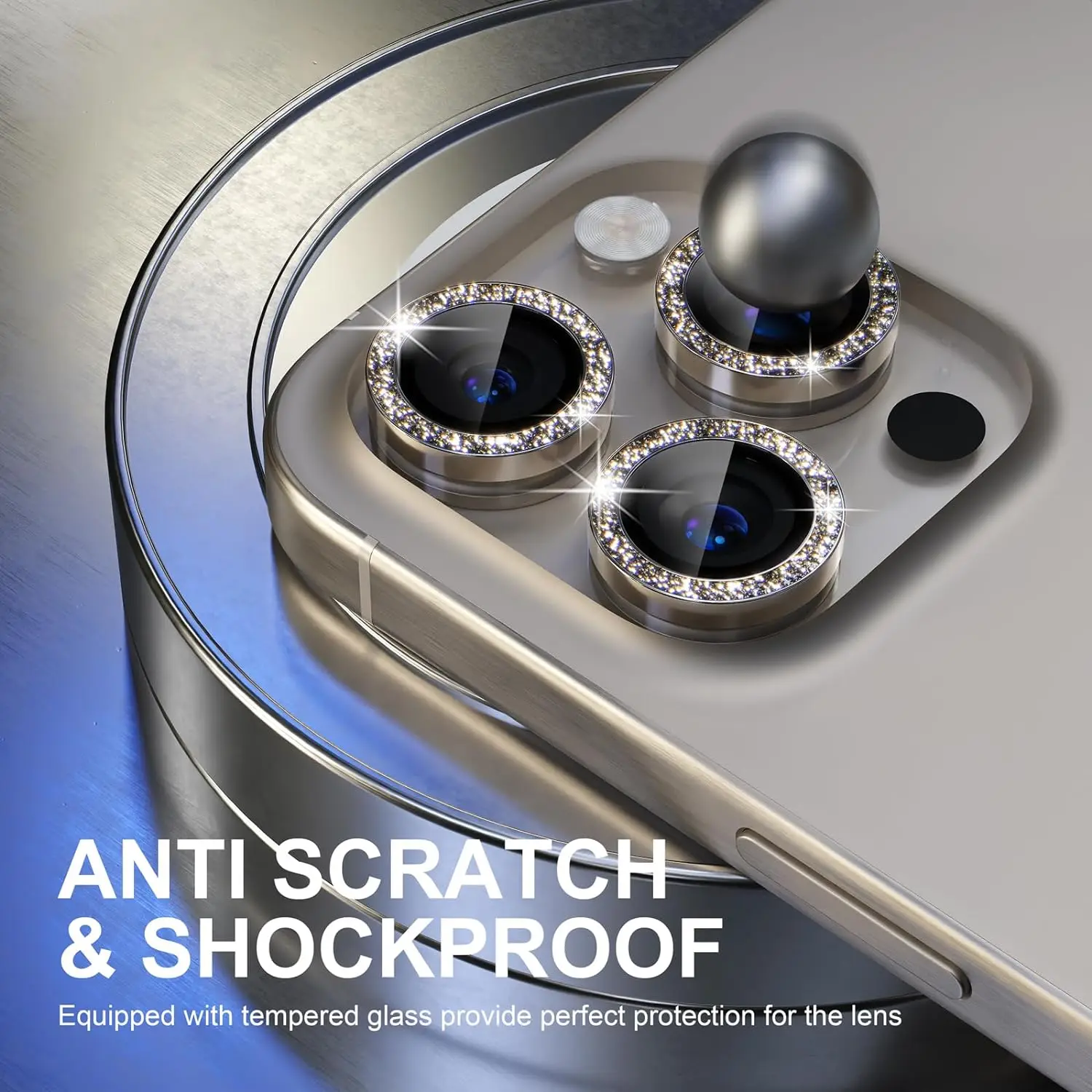 For iPhone 17 Pro Max 17Air 17Pro 14 15 16 ProMax Plus Glitter Diamond Camera Lens Protector Glass Protection Accessories