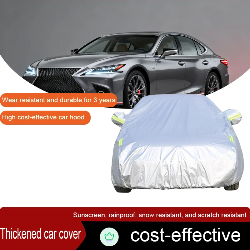 For Lexus LS500 LS500h LS600h LS460 LS430 LS400 Thick Car Cover Sunshade, UV Protection, Snow and Rain Protection Cover
