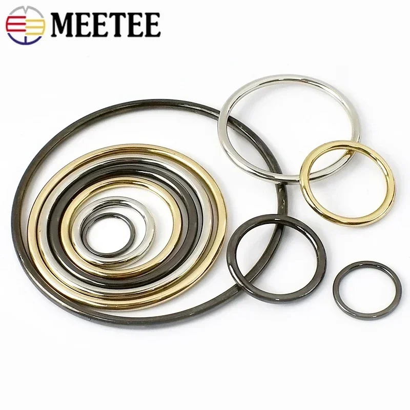 10/20Pcs 15-70mm O Rings Metal Buckles for Bag Belt Buckle Strap Circle Hook Side Hanger Ring Clasp DIY Leather Accessories