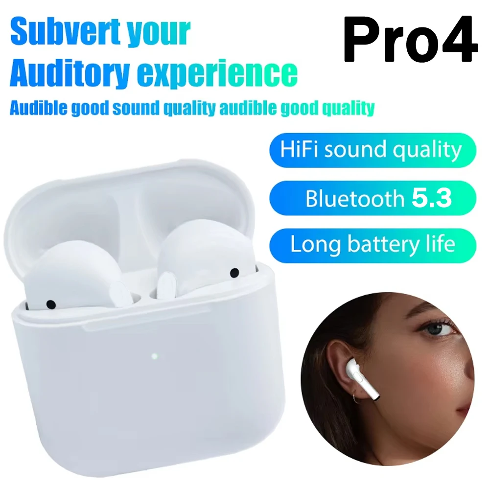 Pro4 Mini Wireless Bluetooth Earphones Bluetooth 5.3 TWS Headset Touch Control Sports Waterproof Gaming Headphones For xiaomi