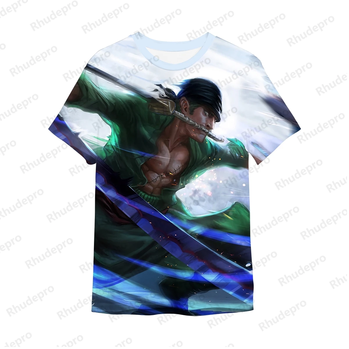 T-Shirts 3D Printed Monkey D Luffy Roronoa Zoro One Piece Cosplay Tops Hip Hop Tshirt Harajuku Style Trend Men's Anime Fashion