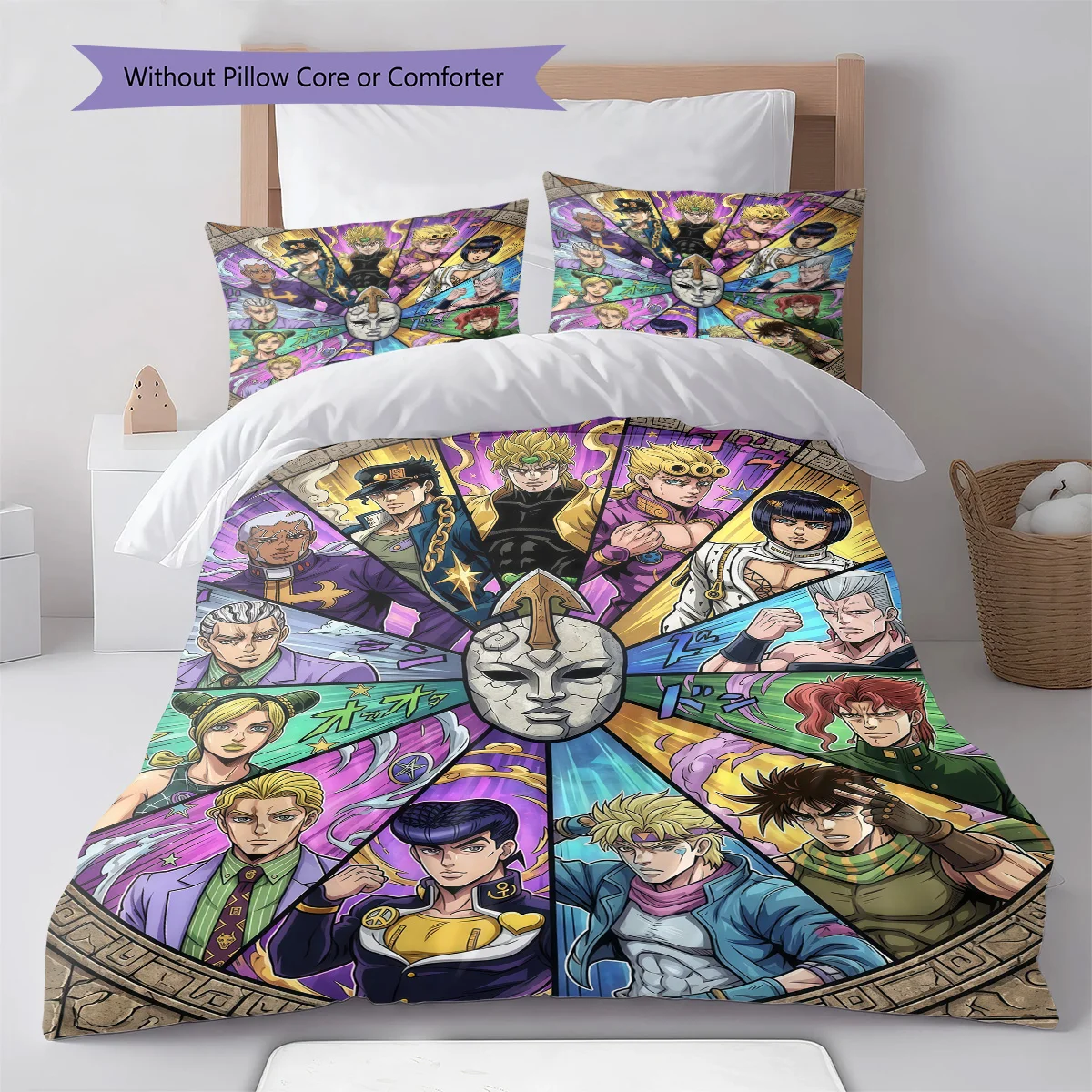 JoJo Anime Comforter Cover Duvet Cover Bedding Set Soft Quilt Cover Bedroom Decorative Home Textile -QJY