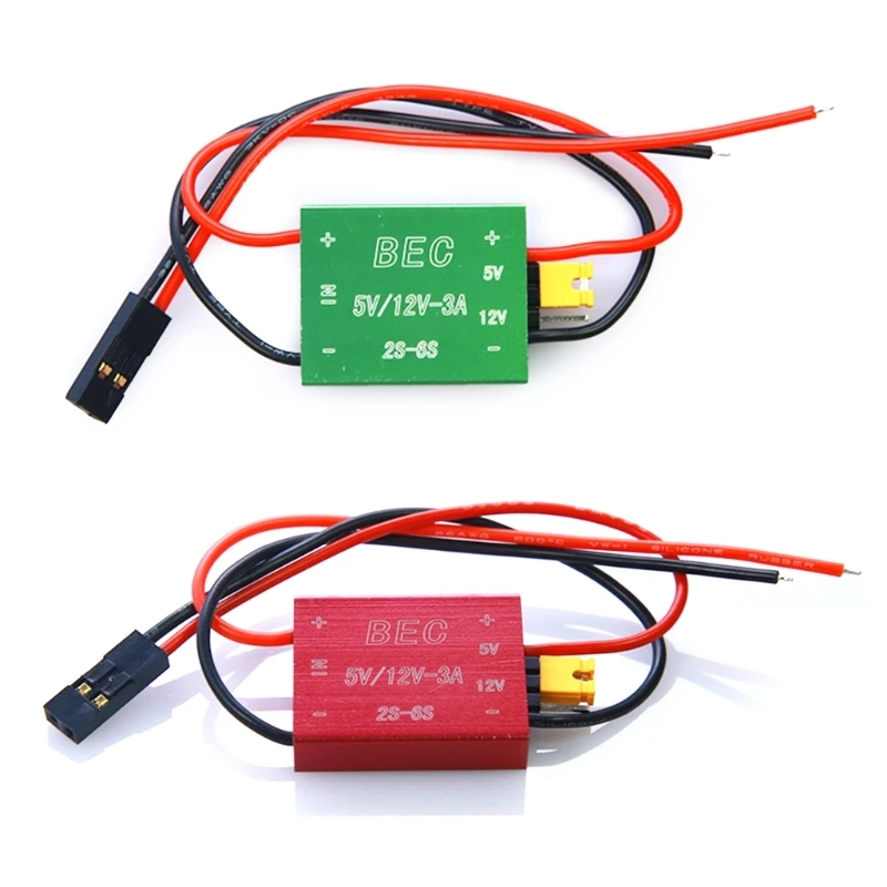 

For FPV 5V / 12V 2S~6S UBEC 5V 3A Lowest RF Noise BEC Full Shielding Antijamming Switching Regulator 448F