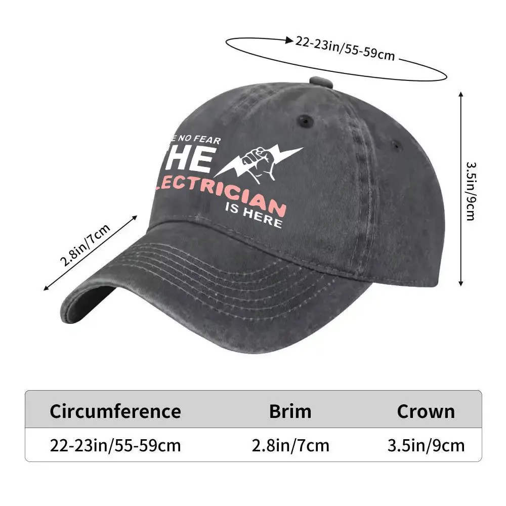 1pc Don't Be Afraid of the Electrician Printed Baseball Cap, Casual Snapback Hat, Fashionable Cap, Adjustable Outdoor Leisure Ha