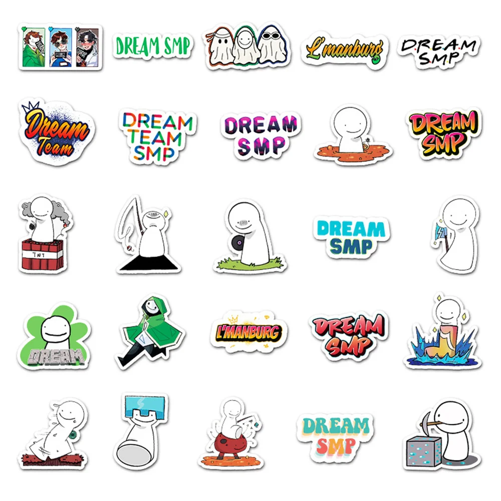 10/30/50PCS Cartoon Dream Smp Graffiti Stickers Suitcase Journal Laptop IPad Skateboard Water Cup Waterproof Stickers Wholesale