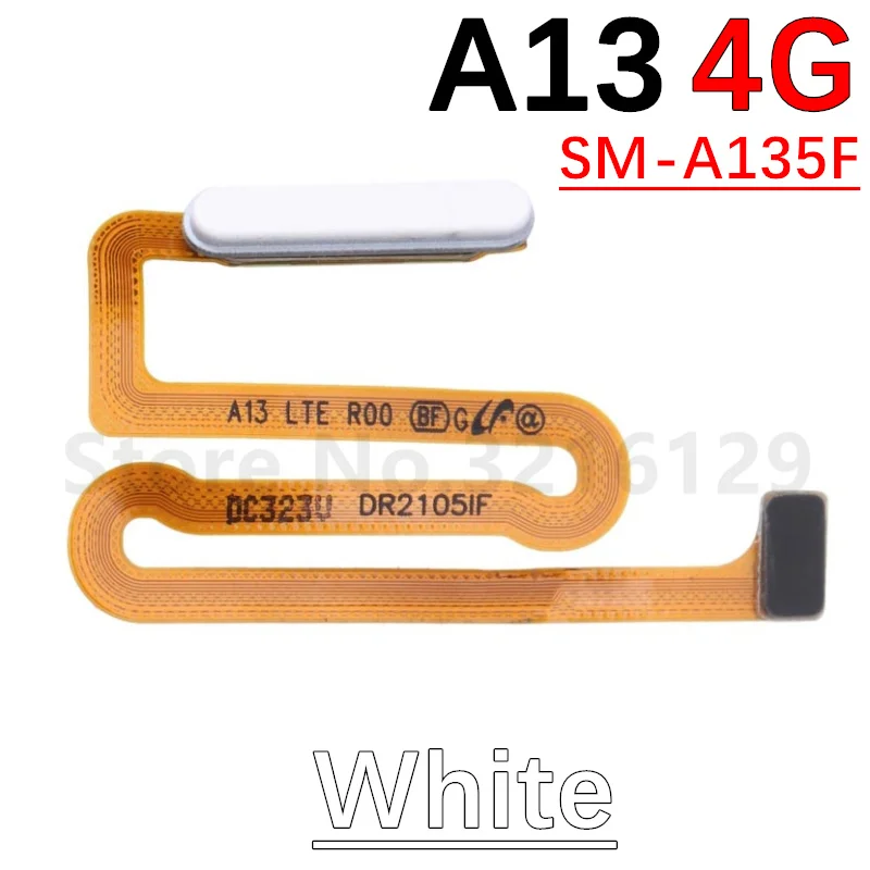 New For Samsung A13 A135 A136 A137 A03s A037 Home Button Fingerprint Sensor Flex With Power Key Button Flex Cable