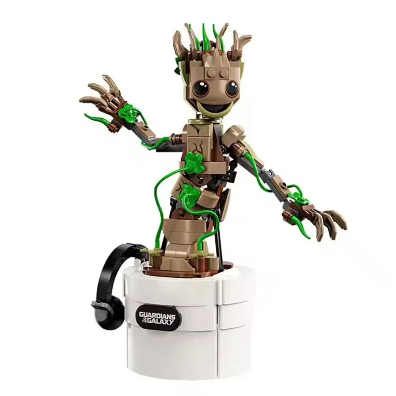 Hot Toys 76297 Figura de juguete animada de superhéroes bailando Groot, personaje de los guardianes de la galaxia, juguete para niños y niñas