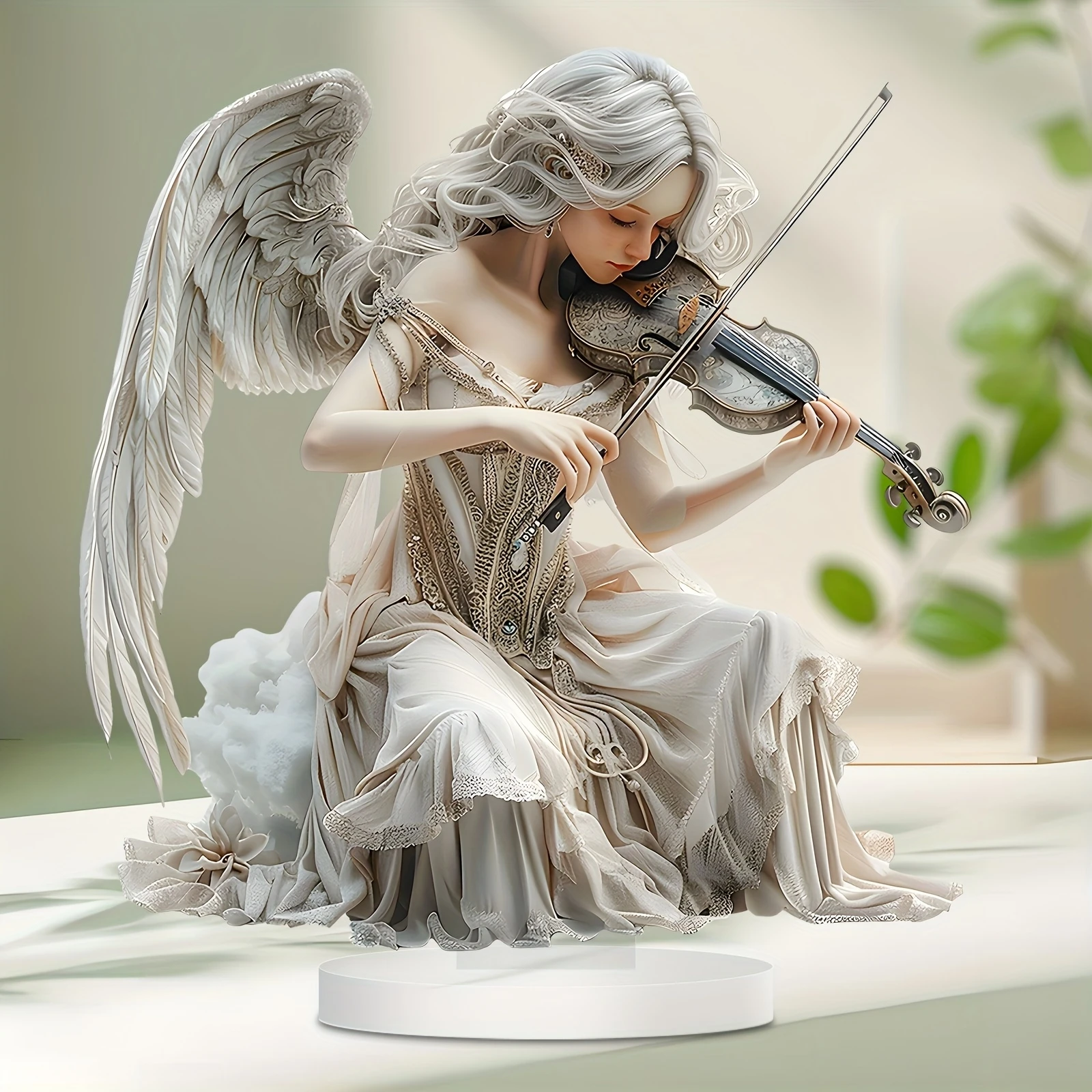 2D Elegant Angel Acrylic Art Decoration Praying Angel Home Office Cafe Suitable Unique Gift Idea Single Piece