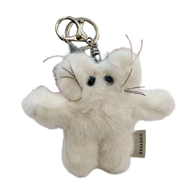 Plush Keychain Bear Pendant Key Chain Stuffed Animal Cartoon Keyring