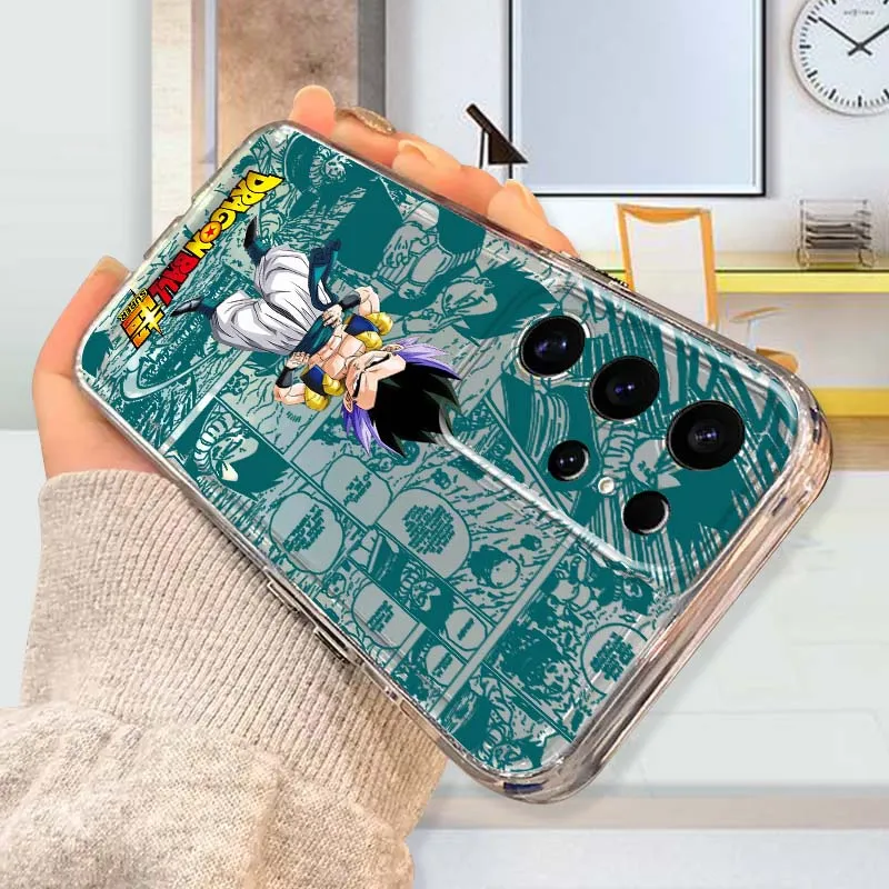 لعبة دراغون بول جوجيتا برولي لسامسونج غالاكسي A73 A72 A71 A55 A54 A53 A52 A51 A33 A25 A22 A15 A14 A05 حافظة هاتف شفافة من البولي يوريثان