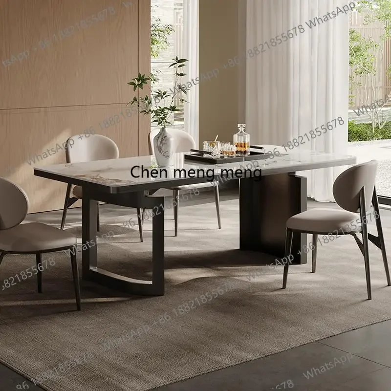 

New arrive Light Luxury European Dining Table Aesthetics Modern High Quality Unusual Design Restaurant Table Art Mesas De Jantar