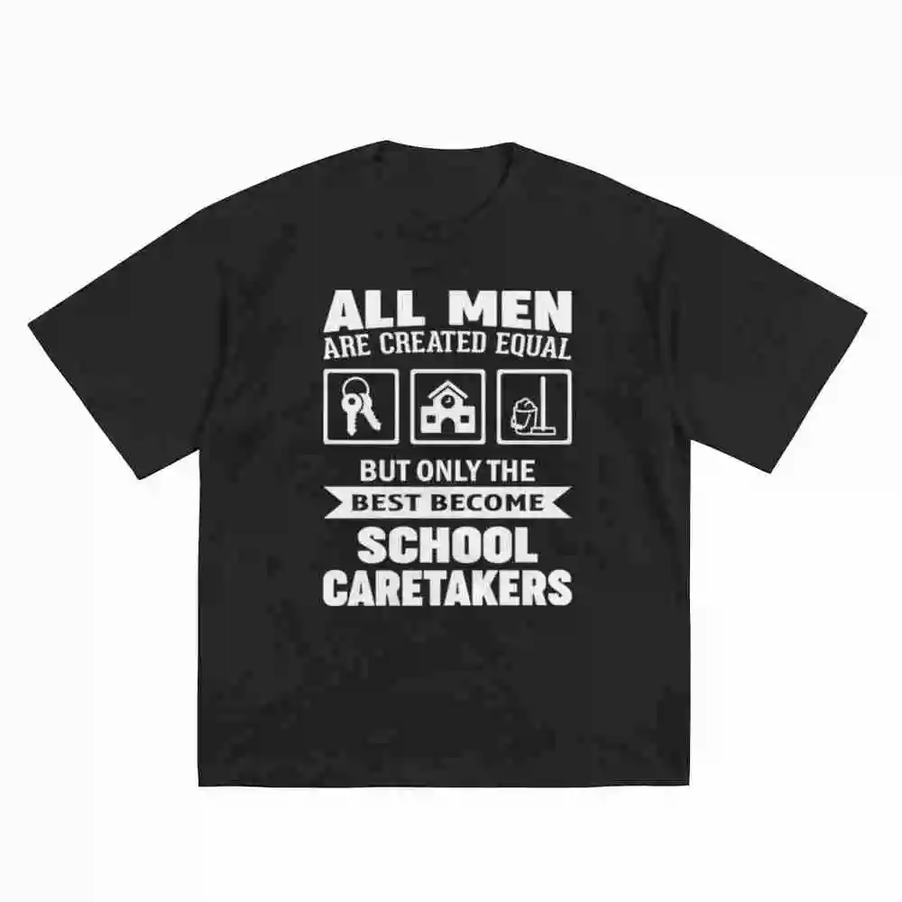 School Caretaker Best Equal Student End Of Term Thank You Teacher Short Sleeve Tee 100% Cotton T-Shirt