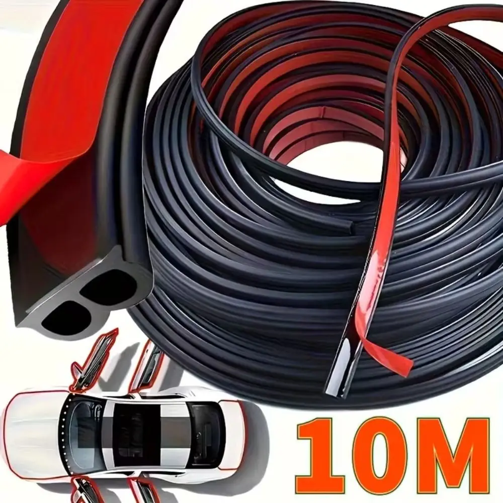 Durable 5/10M Car Door Seal Strips Rubber Soundproofing Car Door Seal Heat Insulation B Shape Trunk Seal Automobiles