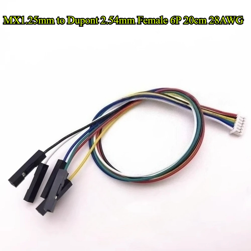 30Pcs/lot MX1.25mm 2P/3P/4P/5P/6P to DuPont 2.54mm Female 1P Terminal Wire Length 20cm 28AWG Electronic Wire Connector