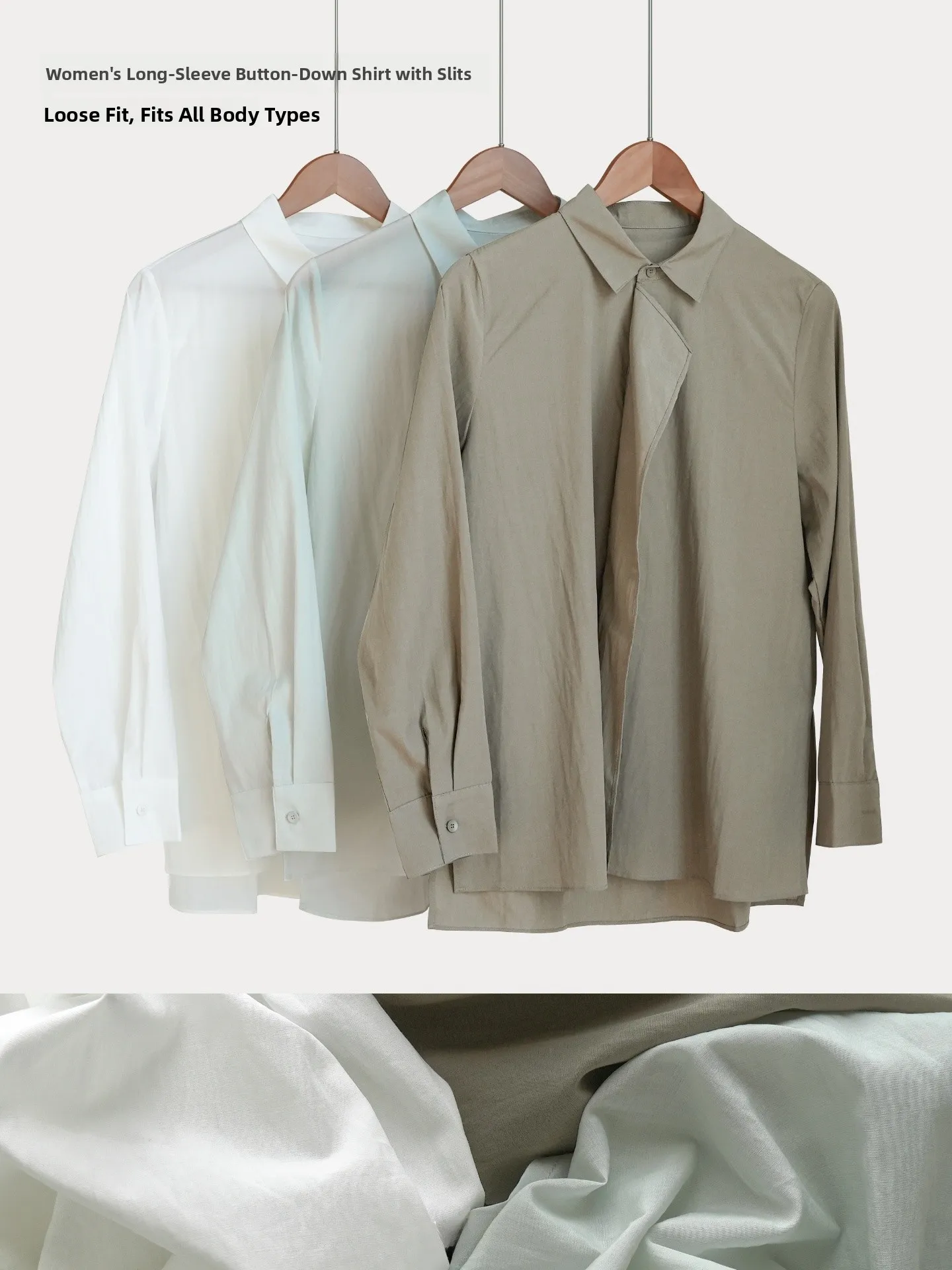 

Женская повседневная рубашка с длинным рукавом, весенняя, свободного кроя, однотонная, на пуговицах, асимметричный дизайн, смесь хлопка и вискозы