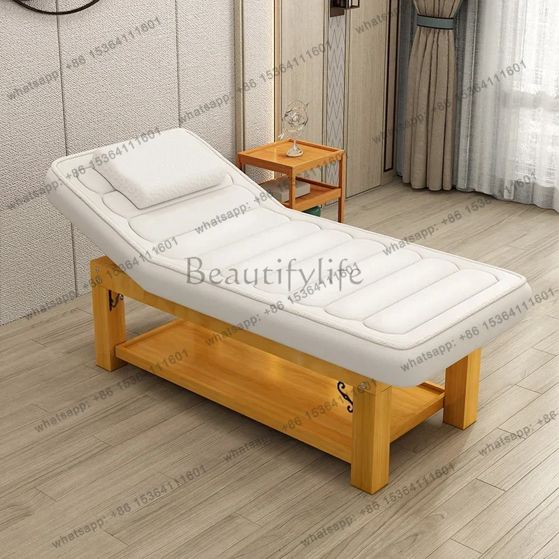 Factory Direct Sales Nordic Solid Wood Massage Tables High-end Designer Multifunctional Massage Tables Beauty Salon Modern Furni