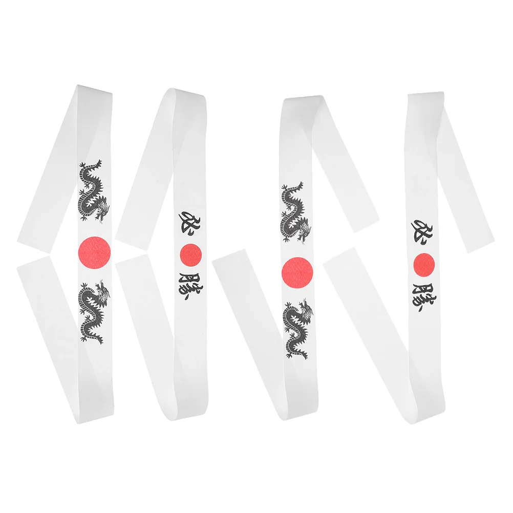 

4Pcs Ninja Karate Samurai Headband for Kids Adjustable Comfortable Wear Karate Training Sports Party Role Chef