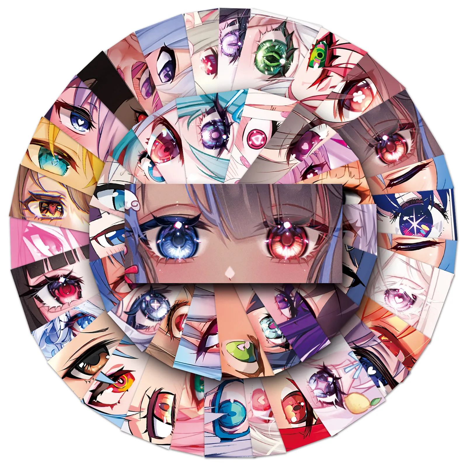 

10/30/50PCS Cartoon Anime Girl Eyes Graffiti Stickers Cool Personality Creative Decorative Skateboard Helmet Motorcycle Stickers