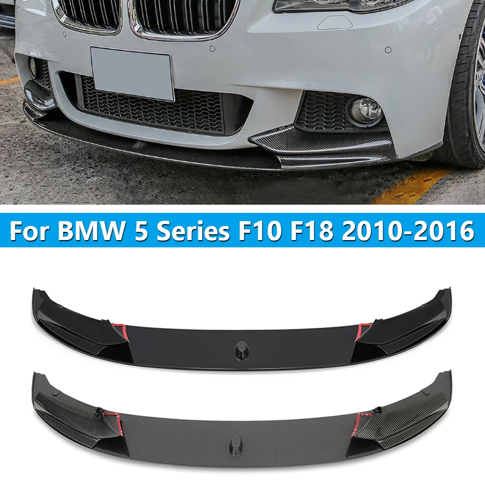 

For BMW 5 Series F10 M Sport 2010-2017 Car Front Bumper Splitter Lip Diffuser Body Kits Spoiler Gloss Black Body Kit Accessories