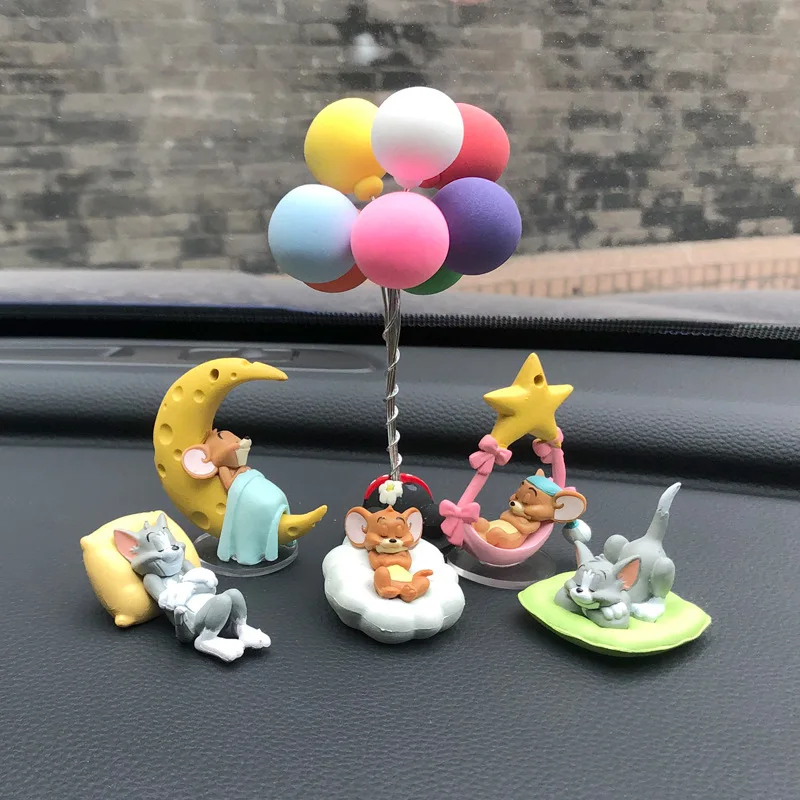 Cartoon Tom and Jerry Sleep Car Ornaments Car Decoration Car Interior Accessories Automotive Interior Products Girls Decorations